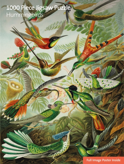 Adult Sustainable Jigsaw Puzzle V&A: Humming Birds: 1000-pieces. Ethical, Sustainable, Earth-friendly.