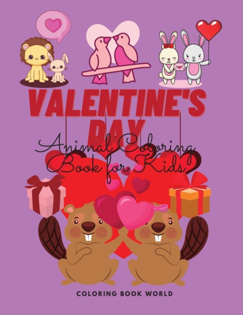 Valentine's Day Animal Coloring Book for Kids