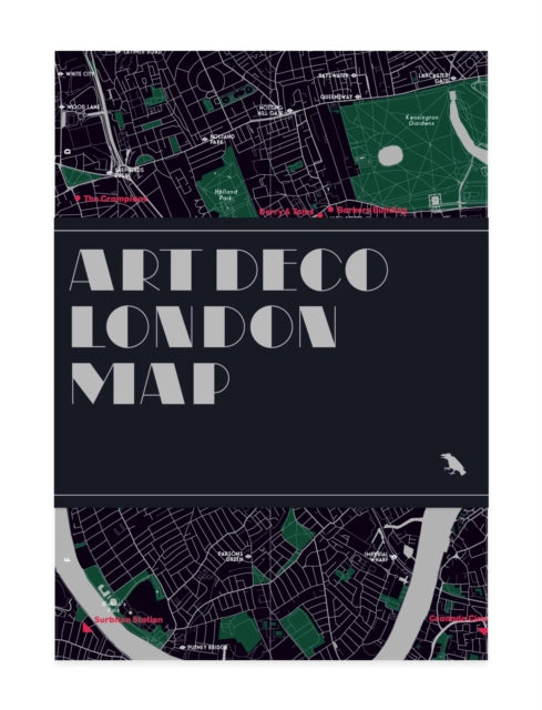 folded,Art Deco London Map