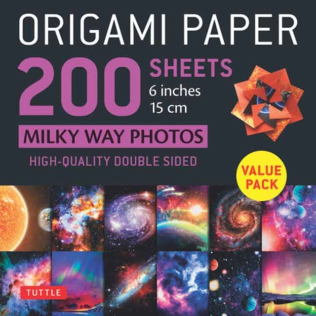 Origami Paper 200 sheets Milky Way Photos 6 Inches (15 cm): Tuttle Origami Paper: High-Quality Double Sided Origami Sheets Printed with 12 Different Photographs (Instructions for 6 Projects Included)