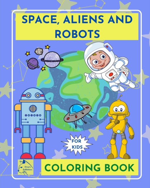 Space Aliens Robots coloring book for kids