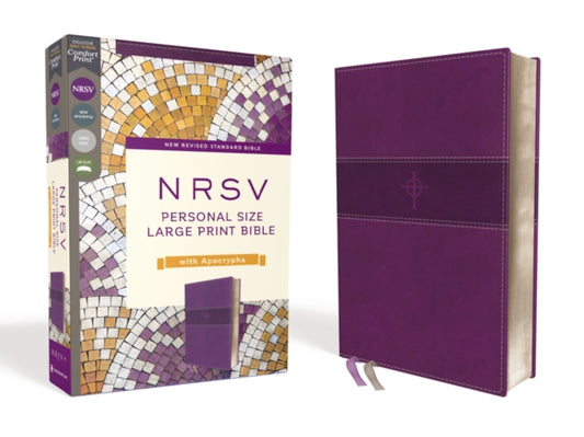 NRSV, Personal Size Large Print Bible with Apocrypha, Leathersoft, Purple
