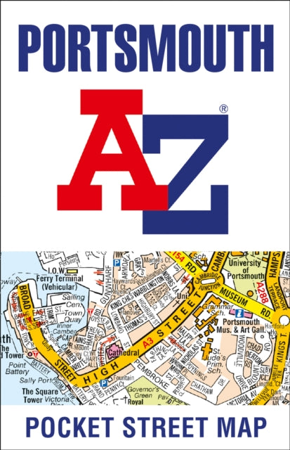 folded,Portsmouth A-Z Pocket Street Map