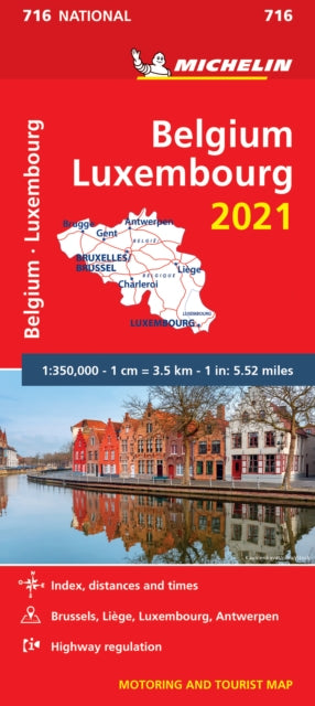 Belgium & Luxembourg 2021 - Michelin National Map 716: Maps