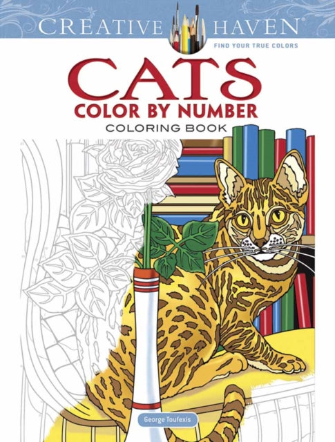 Creative Haven Cats Color by Number Coloring Book