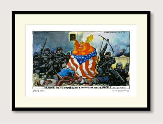 Trumps Church Photo Op Framed Print