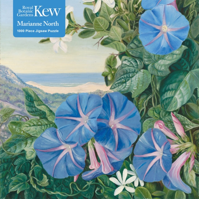 Adult Jigsaw Puzzle Kew: Marianne North: Amatungula and Blue Ipomoea, South Africa: 1000-piece Jigsaw Puzzles
