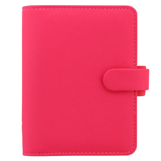 Filofax Pocket Saffiano fluro pink organiser