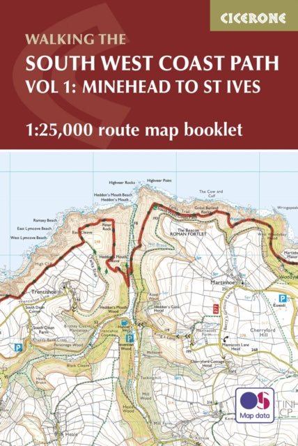 South West Coast Path Map Booklet - Vol 1: Minehead to St Ives: 1:25,000 OS Route Mapping