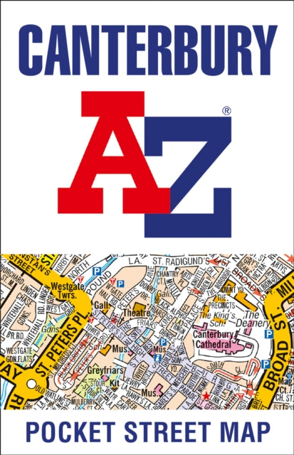 folded,Canterbury A-Z Pocket Street Map