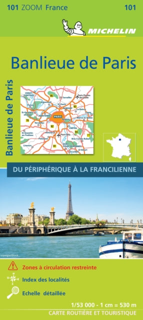 BANLIEUE DE PARIS 2021 (Outskirts of Paris) - Michelin Zoom Map 101: Map