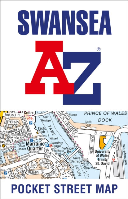 folded,Swansea A-Z Pocket Street Map