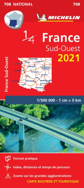 Southwestern France 2021 - Michelin National Map 708: Maps