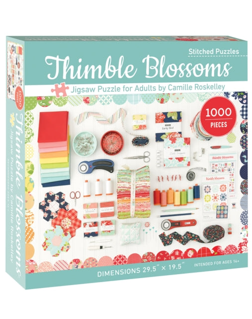 Thimble Blossoms Jigsaw Puzzle for Adults: 1000 Pieces, Dimensions 29.5 " x 19.5"