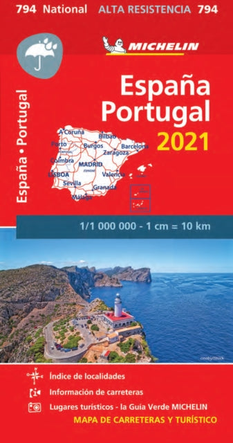 Spain & Portugal 2021 - High Resistance National Map 794: Maps