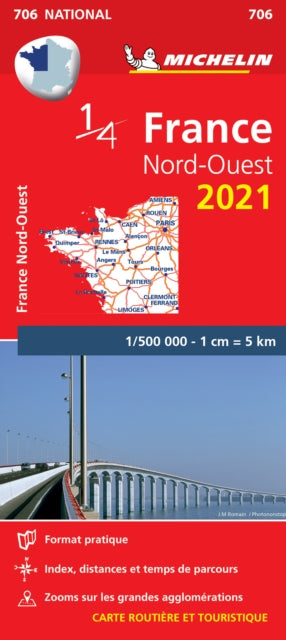 Northwestern France 2021- Michelin National Map 706: Maps