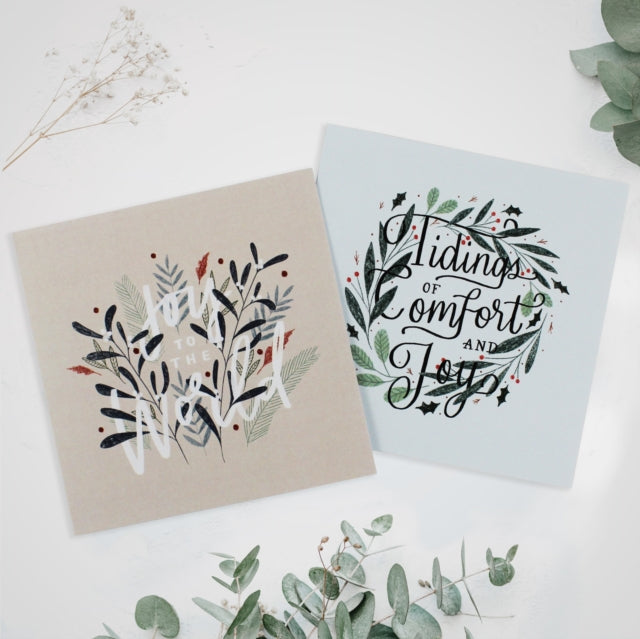 SPCK Charity Christmas Cards, Pack of 10, 2 Designs: Floral Foliage