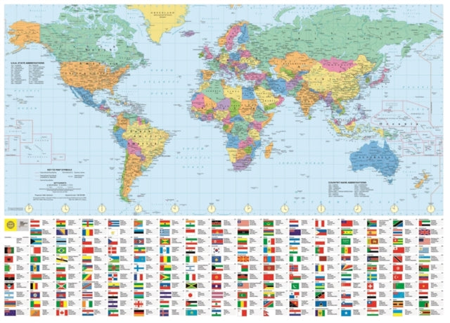 Philip's RGS World Wall Map (with Flags): Paper