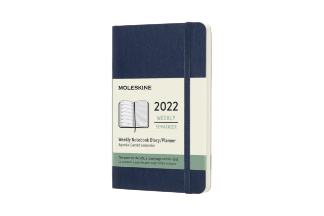 Moleskine 2022 12-Month Weekly Pocket Softcover Notebook: Sapphire Blue