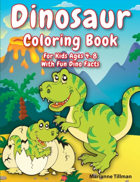 Dinosaur Coloring Book For Kids Ages 4-8 With Fun Dino Facts: Activity Book for Boys and Girls with Realistic Dinosaur Designs