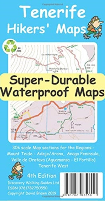 folded,Tenerife Hikers' Super-Durable Maps