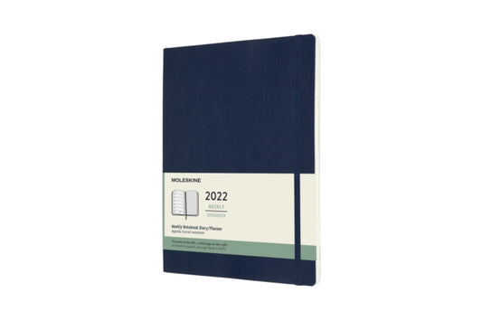 Moleskine 2022 12-Month Weekly Extra Large Softcover Notebook: Sapphire Blue