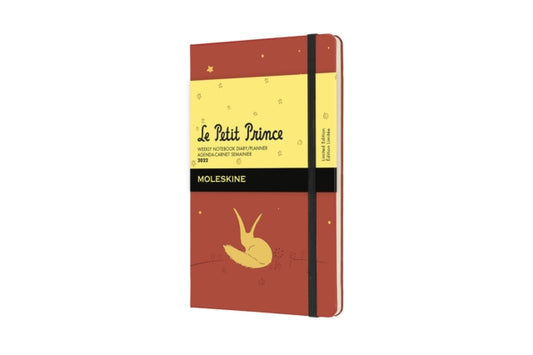 Moleskine Ltd. Ed. Petit Prince 2022 12-Month Weekly Pocket Hardcover Notebook: Coral Orange