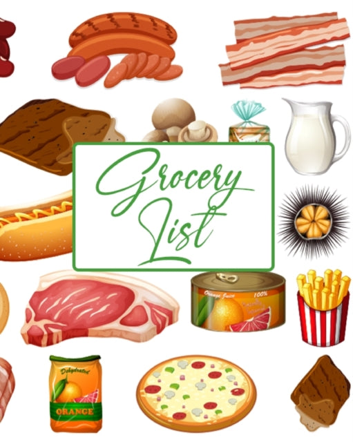Grocery List: Simple Grocery List - Grocery Planner - Grocery Meal Planner - Shopping List