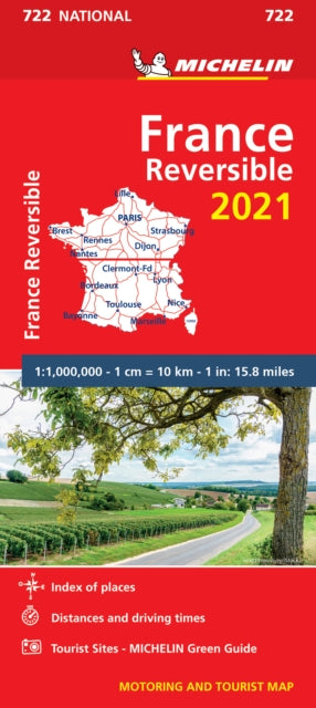 France - reversible 2021 - Michelin National Map 722: Maps