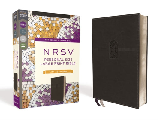 NRSV, Personal Size Large Print Bible with Apocrypha, Leathersoft, Black