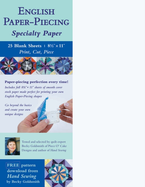 English Paper-Piecing Specialty Paper: 25 Blank Sheets | 8 1/2" x 11" | Print, Cut, Piece