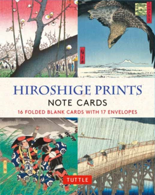 Hiroshige Prints, 16 Note Cards: 16 Different Blank Cards with 17 Patterned Envelopes (Woodblock Prints)