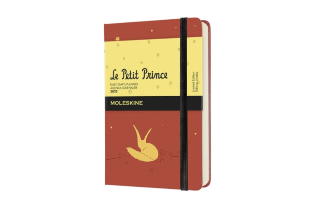 Moleskine Ltd. Ed. Petit Prince 2022 12-Month Daily Pocket Hardcover Notebook: Coral Orange