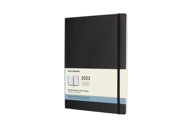 Moleskine 2022 12-Month Monthly Extra Large Softcover Notebook: Black