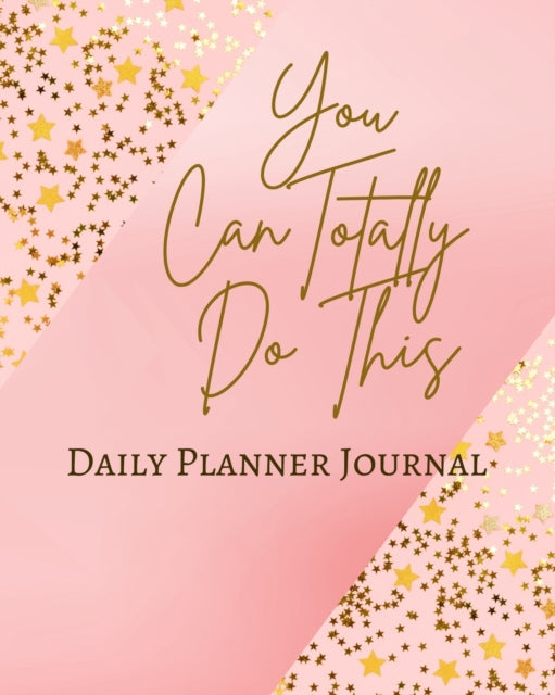 You Can Totally Do This Daily Planner Journal - Pastel Rose Wine Gold Pink - Abstract Contemporary Modern Design - Art