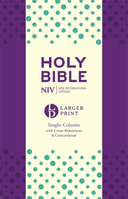 NIV Larger Print Compact Single Column Reference Bible: Purple Soft-tone