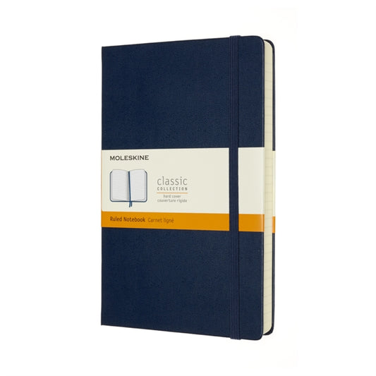 Moleskine Expanded Large Ruled Hardcover Notebook: Sapphire Blue