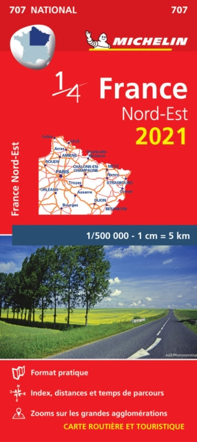 Northeastern France 2021 - Michelin National Map 707: Maps