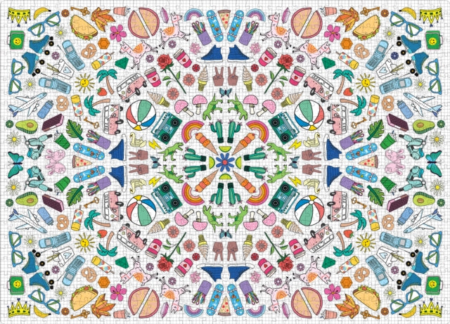 So. Many. Stickers. 1,000-Piece Puzzle: A Puzzle for Sticker Lovers: Includes 100 Stickers to Make Your Own Sticker Art