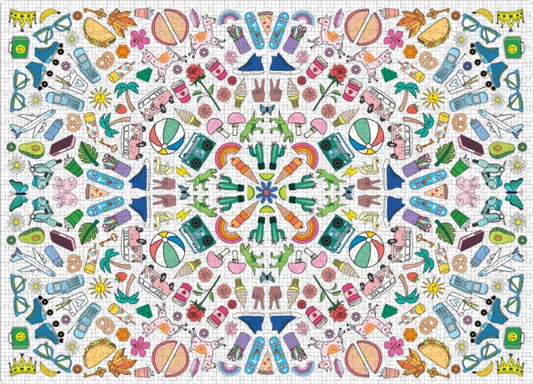 So. Many. Stickers. 1,000-Piece Puzzle: A Puzzle for Sticker Lovers: Includes 100 Stickers to Make Your Own Sticker Art