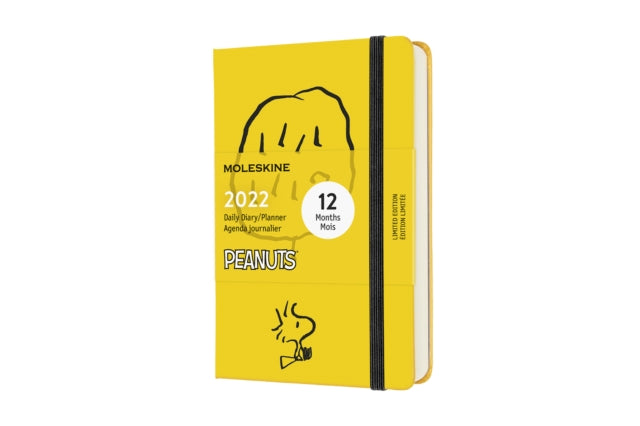 Moleskine Ltd. Ed. Peanuts 2022 12-Month Daily Pocket Hardcover Notebook: Yellow