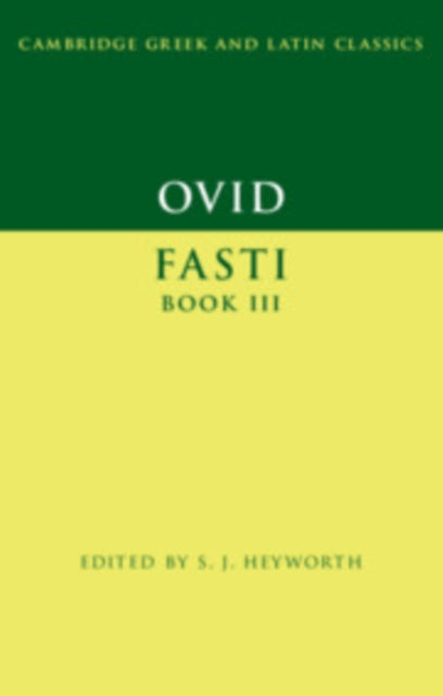 Ovid: Fasti Book 3