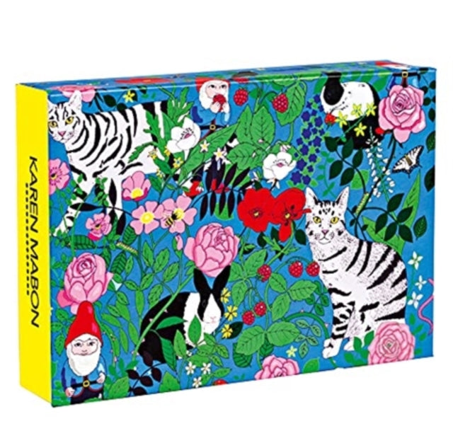 Garden Gnomes Fliptop Notecard Box