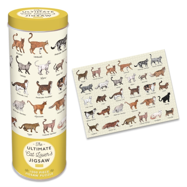 Cat Lovers 1000 Piece Jigsaw in a Tin