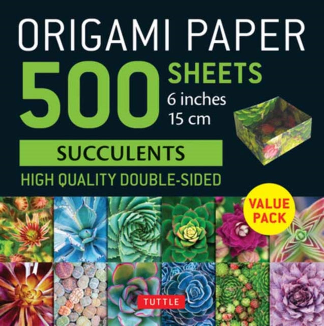 Origami Paper 500 sheets Succulents 6 inch (15 cm): Tuttle Origami Paper: High-Quality, Double-Sided Origami Sheets  with 12 Different Photographs (Instructions for 6 Projects Included)