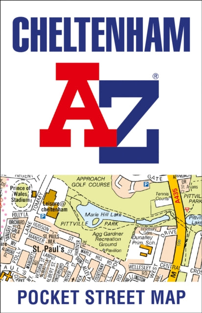 folded,Cheltenham A-Z Pocket Street Map