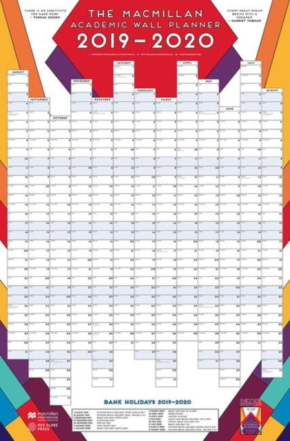 Macmillan Academic Wall Planner 2019-20