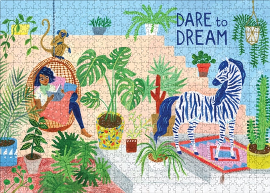 Dare to Dream 1,000-Piece Puzzle: (Flow) for Adults Families Picture Quote Mindfulness Game Gift Jigsaw 26 3/8" x 18 7/8"