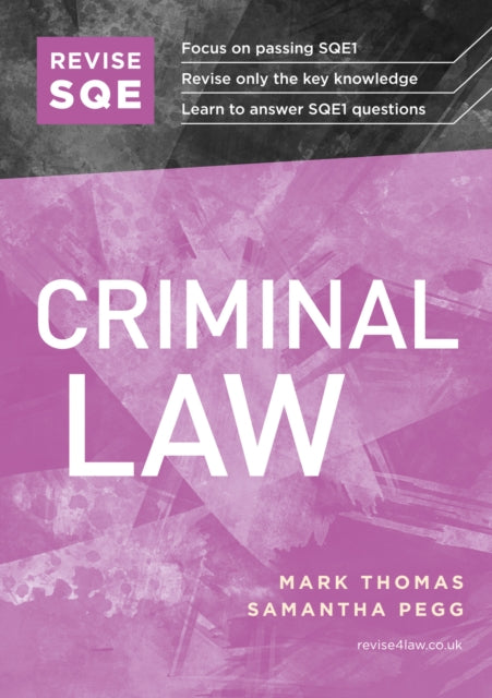 Revise SQE Criminal Law: SQE1 Revision Guide