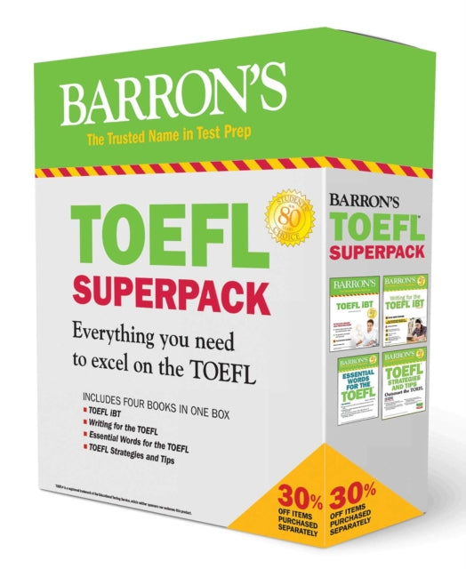 TOEFL iBT Superpack: 4 Books + Practice Tests + Audio Online